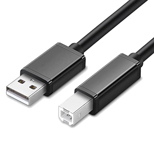 USB プリンターケーブル 1.5m USB2.0 Type B ケーブル Canon/Epson/Brother/HPなどのプリン,スキャナー,ピアノ,DAC に対応 そのほかUSB(Bタイプ)機器 (PVC素材-ブラック)
