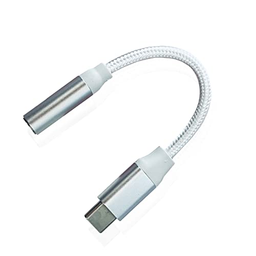 【FsGrg】USB Type-C to 3.5mm イヤホンジャックアダプタ 変換ケーブル タイプCからAuxオーディオアダプタケーブルケーブル HIFI音質 通話・音楽・音量調節可能 MacBook Air/Pro/iPad Pro/Android/タイプCに対応（ぎんはくしょく）