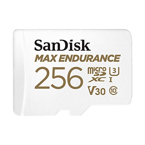 楽天ジョイフルタウンSanDisk 256GB MAX Endurance microSDXC Card with Adapter for Home Security Cameras and Dash cams - C10, U3, V30, 4K UHD, Micro SD Card - SDSQQVR-256G-GN6IA