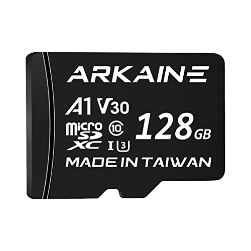 ARKAINE まいくろSDカード 128GB Nintendo Switch マイクロSDカード A1 UHS-I U3 V30, 4K Ultra HD, クラス10, microSD + SDアダプター付 - ARKV30A1128