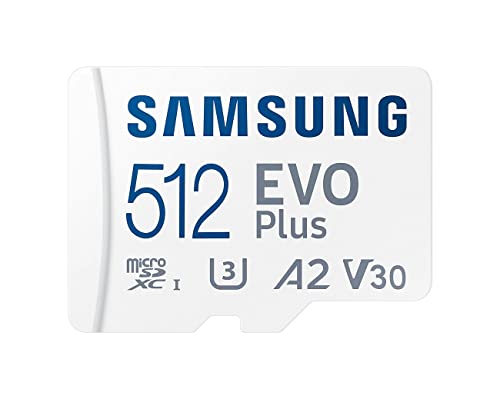 Samsung (TX) Evo Plus (G{uX) microSD SDXC U3 Class 10 A2 [J[h 130MB/b SDA_v^[t 2021N (512GB)