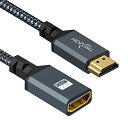 Twozoh HDMI延長ケーブル HDMIオス-メスHDMIコード ナイロン編組HDMIエクステンダー HDMI 2.0ケーブルアダプター 4K@60Hz 3D HDR (0.3M) 対応