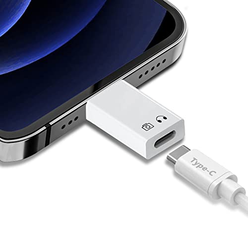 タイプC 変換アダプタ iPhone/iPadに適用 安全充電 データ伝送 USB-C (メス) - iOS (オス) Type-Cジャック接続 変換コネクター OTG機能搭載 出力 データ転送可能 (ホワイト)