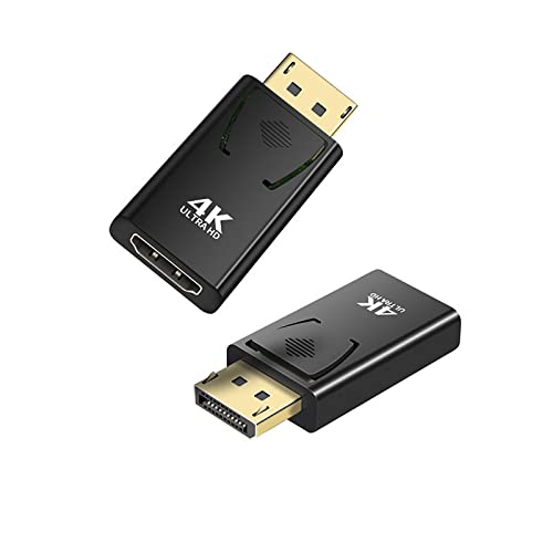 ALLVD DisplayPort to HDMI変換アダプタ，DP to HDMIアダプタ4K@30HZ 金メッキディスプレイポート(DPオス → HDMIメス)【1枚】