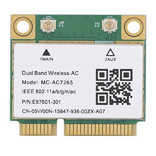 デュアルバンドワイヤレスMC?AC7265ネットワークアダプターPCI Expressハーフネットワークカード、2.4/..