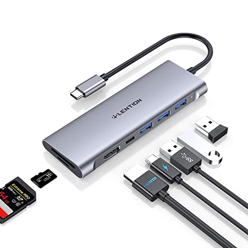 LENTION 7in1 USB Type C nu CB-C36b USB 3.0 ~3 100W PD[d 4K HDMI Micro SD / SDJ[h[_[ USB-C ϊA_v^ ^Cvc MacBook Pro (2016-2022 / M1 M2)AMacBook Air (2018-2022 / M1 M2)AiPad ProAiPad AirASurface Pro 7 8 / Go 2 3 (T[tFX)AChrome