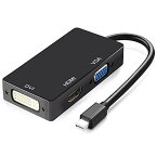 Mini Displayport VGA HDMI DVI 変換 アダプタ Surface pro 対応 3in1 変換 ケーブル 4K 60HZ 3種類の出力 Mac book/Mac book Pro/Mac book Air/iMac/Mac Mini/Microsoft Surface pro 1 2 3/Thinkpad Carbon X1 series 対応 Mini Display VGA HDMI DVI PSE認証済み