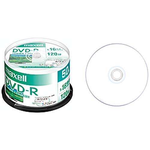maxell 録画用 DVD-R 標準120分 16倍速 CPRM プリンタブルホワイト 50枚スピンドルケース DRD120PWE.50SP