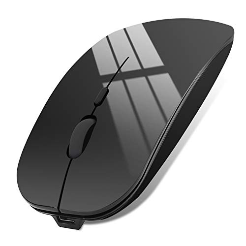 ワイヤレスマウス Bluetooth5.0 マウス 無線マウス USB充電式 超薄型 静音 2.4GHz 3DPIモード 光学式 高感度Mac/Windows/surface/Microsoft Pro/iPad/Androidに対応 (ブラック)