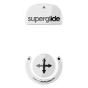 Superglide マウスソール for Logicool Gpro X Superlight マウスフィート 強化ガラス素材 ラウンドエッヂ加工 高耐久 超低摩擦 Super Smooth - White