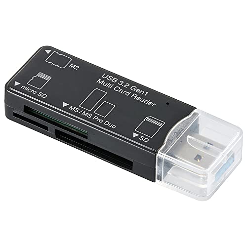 オーム電機マルチカードリーダー 49メディア対応 USB3.2Gen1 ブラック PC-SCRWU303ーK 01-3969