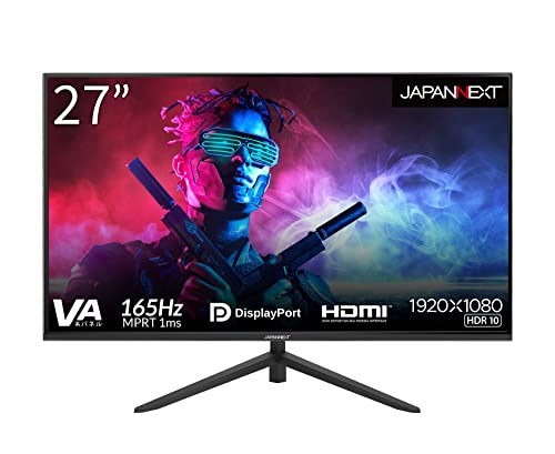 JAPANNEXT 27型 フルHDパネル搭載165Hz対応ゲーミングモニター JN-27VG165FHDR HDMI DP 165Hz 144Hz