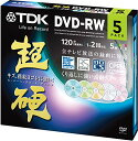 TDK 録画用DVD-RW CPRM対応 1-2倍速対応 5色カラーミックス キズや指紋ヨゴレに強いスーパーハードコート・ディスク 「超硬」シリーズ 5枚パック...