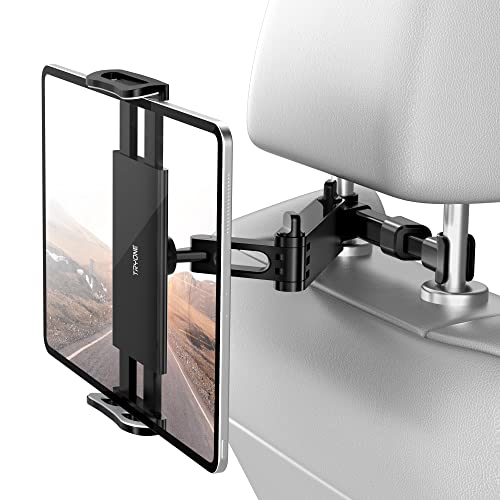 【2023年版】TRYONE タブレット ホルダー 車載ホルダー ヘッドレスト ホルダー 伸縮アームスタンド スマホ ホルダー ヘッドレスト バーの適用幅範囲12cm~15cm 後部座席用4.7-11"のNintendo Switch/iPad 2/3/4/mini/air/Galaxy Tab/Google Nexusn対応（黒）