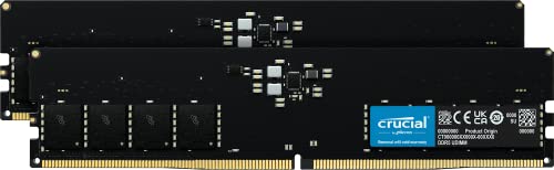 Crucial RAM 32GB キット (2x16GB) DDR5 5600MHz (5200MHzまたは4800MHz) デスクトップメモリ CT2K16G5..