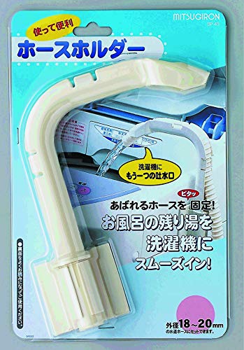 ミツギロン バス ポンプ ホースホルダー ホワイト 適応ホースサイズ 外径2cm 取付板付き BP-45 1個入