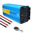 IpowerBingo 電子レンジも動かせる！高性能正弦波インバーター 正弦波 12V 4000W MAX 8000W リモコン機能付き DC 12V（直流） AC100V（交流） 変換 50HZ 60HZ 切替 AC コンセント×4、USBソケット×1 、冷却ファン×2、カーインバーター 太陽光発電 災害対策 地震 防災用品