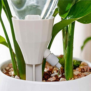 Dekori 自動給水キャップ 水やり当番 自動水やり器 自動給水器 植物 じょうろ 水遣り機 自動散水システム リサイクル おしゃれ 室内 自動散水用具 自動灌水 分量調節 点滴灌漑 鉢植え 植物 盆栽 野菜 園芸 ガーデニング/園芸/植物/盆栽/野菜/留守に適用 3個セット ベージュ-3