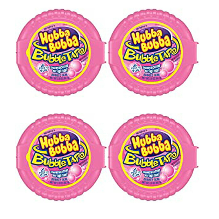 ★メール便送料無料★バブルガム　テープの様に長いガム　各1.82メートルx4個Hubba Bubba Bubble Gum Tape Wrigley