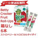 ★メール便送料無料★Betty Crocker Fruit Roll-Ups ベティクロッカーフルーツ ロールアップキャンディ (2種フレーバー)6本セット ロ...