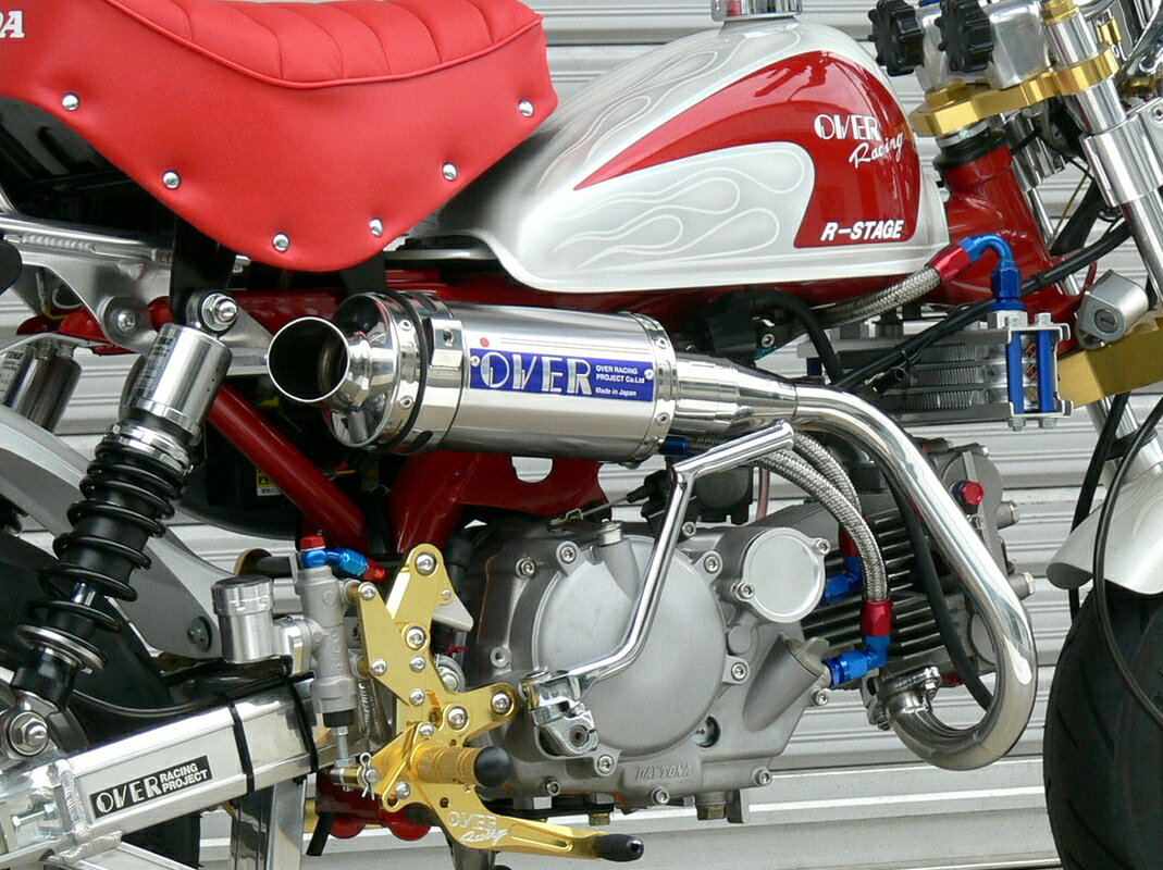 【在庫有】OVER Racing（オーヴァーレーシング）ステンチタン アップマフラー (SS/Ti Up-Muffler) Monkey マフラー サイレンサー HONDA MONKEY　13-01-38