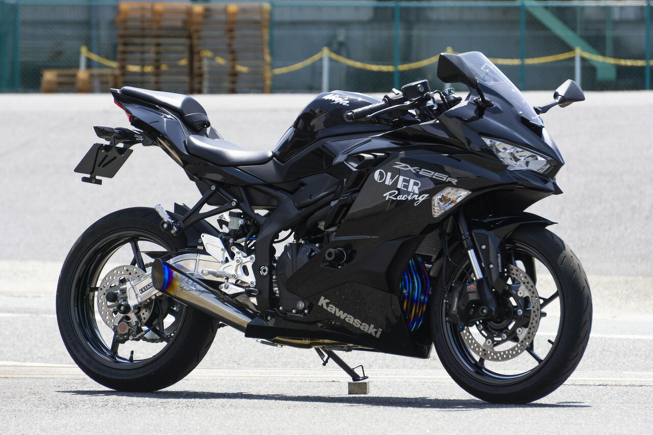 126 cc 〜250 cc  - 【在庫有】OVER Racing（オーヴァーレーシング）フルチタン メガホン フルエキゾースト 4-2-1 マフラー エンド焼き有 KAWASAKI Ninja ZX-25R SE 25-86-022