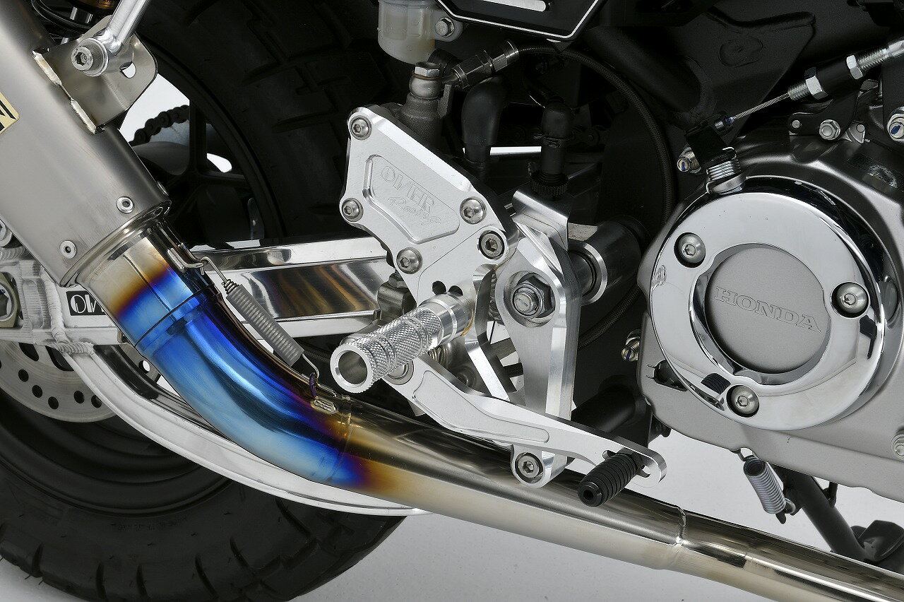 【在庫有】OVER Racing（オーヴァーレーシング）BACK-STEP 4ポジション ブラック シルバー MONKEY125　51-013-01