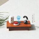 <ガラス細工 ミニチュア 和小物 レトロ 昭和 夏 茶の間 電話 冷蔵庫 扇風機 西瓜>思い出の夏・茶の間の風景<ミニチュア小物 ガラス細工><ガラス細工 ファニチャー>【ギフト プレゼント ラッピング】