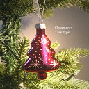 <ガラスオーナメント クリスマスオーナメント クリスマス雑貨 ツリー >ツリー型・オーナメント(レッド)<ミニチュア小物 ガラス細工><ガラス細工 ファニチャー...