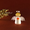 <ガラス細工 クリスマス 天使 エンジェル クリスマス雑貨 置物>ホワイトエンジェル<ミニチュア小物 ガラス細工><ガラス細工 ファニチャー>【ギフト プレゼント ラッピング】(3)