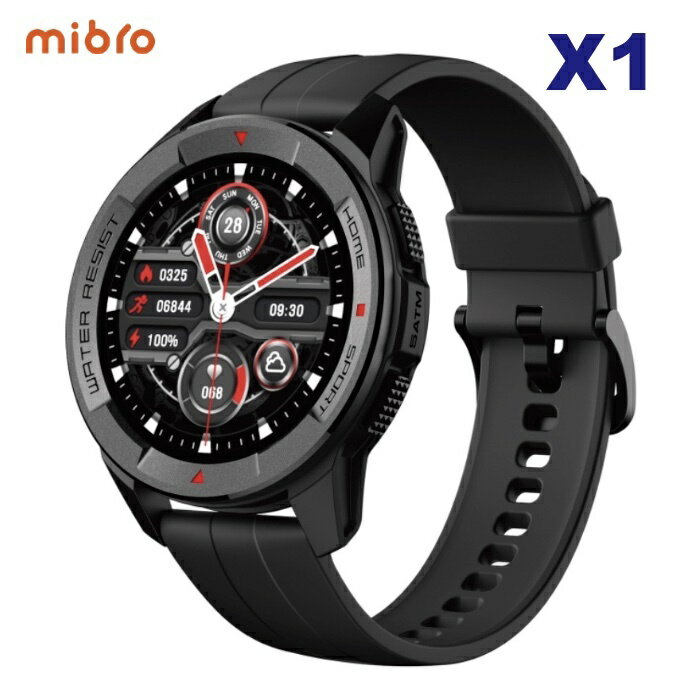 シャオミ スマートウォッチ メンズ 日本国内発送 Mibro Watch X1 スマートウォッチ 常時点灯 常時表示可能 タフモデル 本体セット Bluetooth 国内在庫即納品 ( Xiaomi mibro )