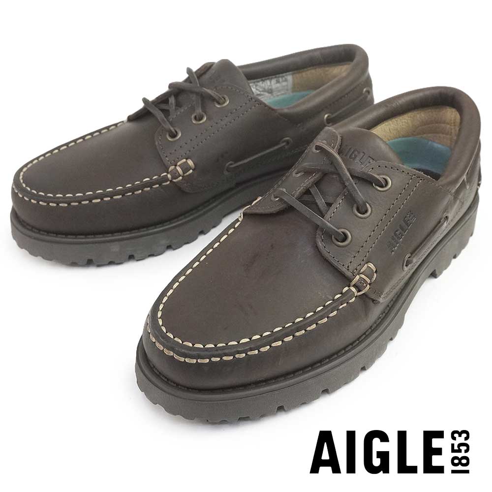 エーグル メンズ ローファー ターマック レザーシューズ ZOH4321 マロン 006 革 耐久 耐湿 AIGLE TARMA..