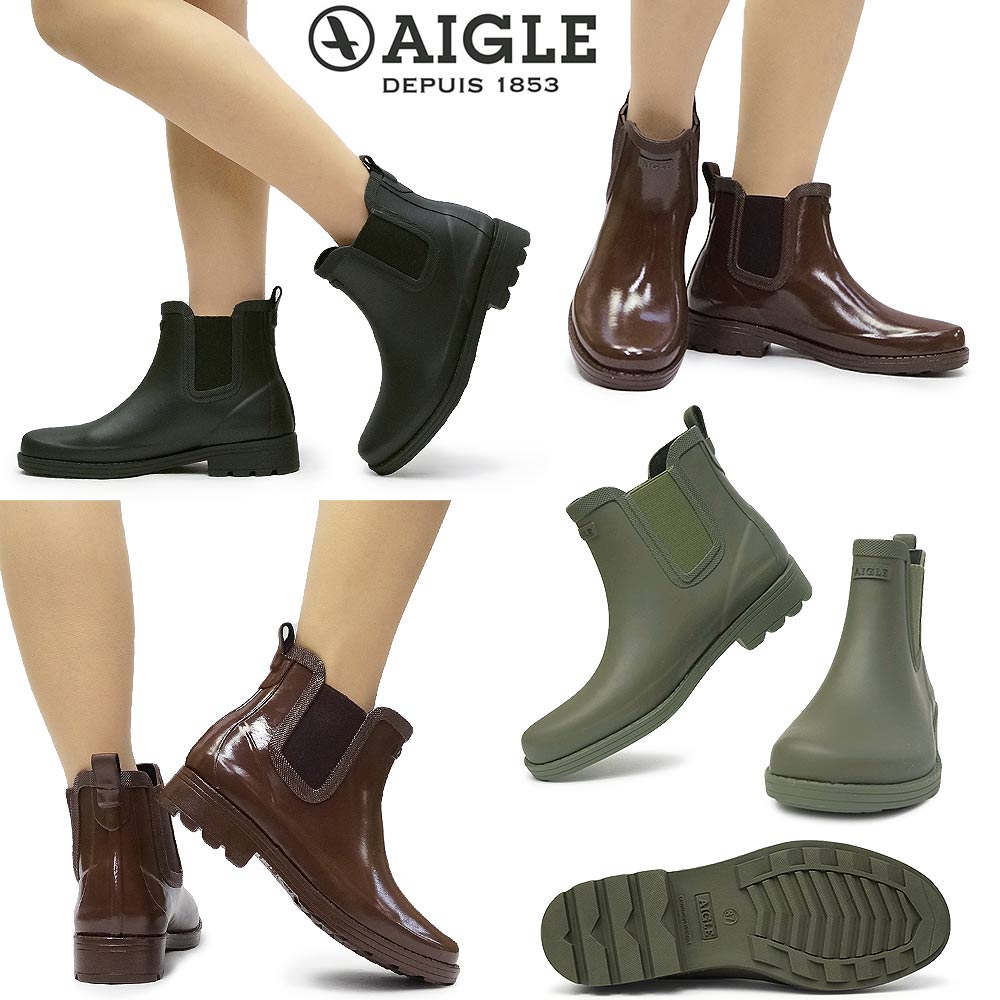 【あす楽】エーグル AIGLE 長靴 レディース ZZF3831 カーヴィル ラバーブーツ ショート 防水 サイドゴア CARVILLE 00E 00F 00G