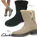 【あす楽】Clarks レディース ブーツ オパールジップ 774G 2way ファー サイドジップ クラークス Opal Zip