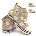 コンバース CONVERSE ベビーオールスター N デイジーフラワー V-1 ベビースニーカー キャンバス キッズ 子供 靴 マジックテープ BABY ALL STAR N DAISYFLOWER V-1