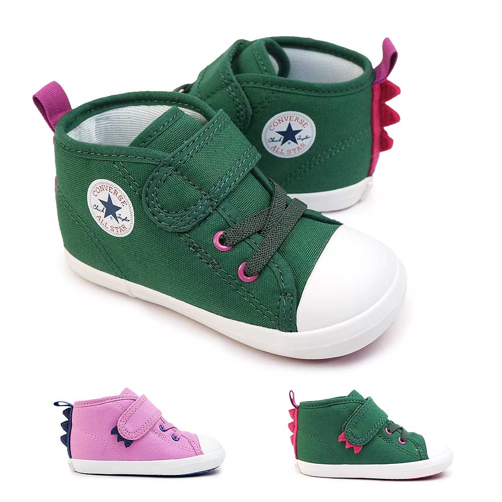 コンバース CONVERSE ベビーオールスター N ダイナソー Vー1 ベビースニーカー キャンバス キッズ 子供 ベビーシューズ BABY ALL STAR N DINOSAUR V-1
