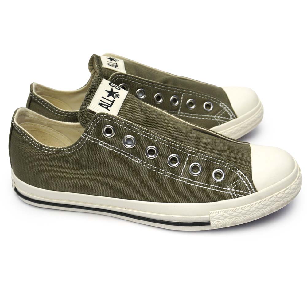 楽天市場】コンバース スリッポン（カラーカーキグリーン）の通販