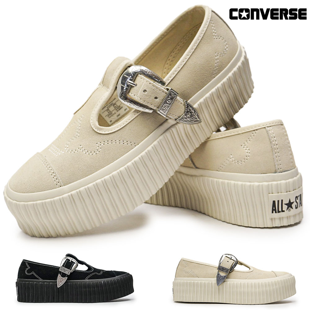 コンバース スニーカー レディース オールスター リフテッド リブテープ Tストラップ WT OX ローカット 厚底 ガーリー CONVERSE ALL STAR LIFTED RIBTAPE T-STRAP WT OX 25秋冬新作