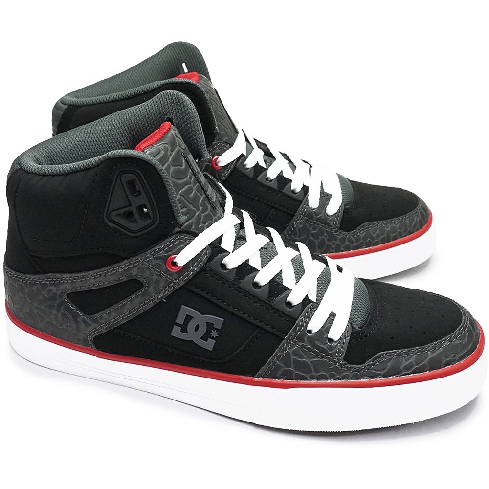 (取寄) DC メンズ ピュア ハイ-トップ WC DC men DC Pure High-Top WC Black/Grey/Red 1 (取寄) DC メンズ ピュア ハイ-トップ WC DC men DC Pure High-Top WC Black/Grey/Red 1