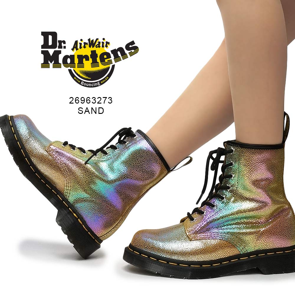 ドクターマーチン 【あす楽】Dr.Martens 8ホール ブーツ 1460 RAINBOW RAY レディース ショート ワークブーツ 虹色 8アイ 正規品 ドクターマーチン CORE 1460 8EYE BOOT AW006