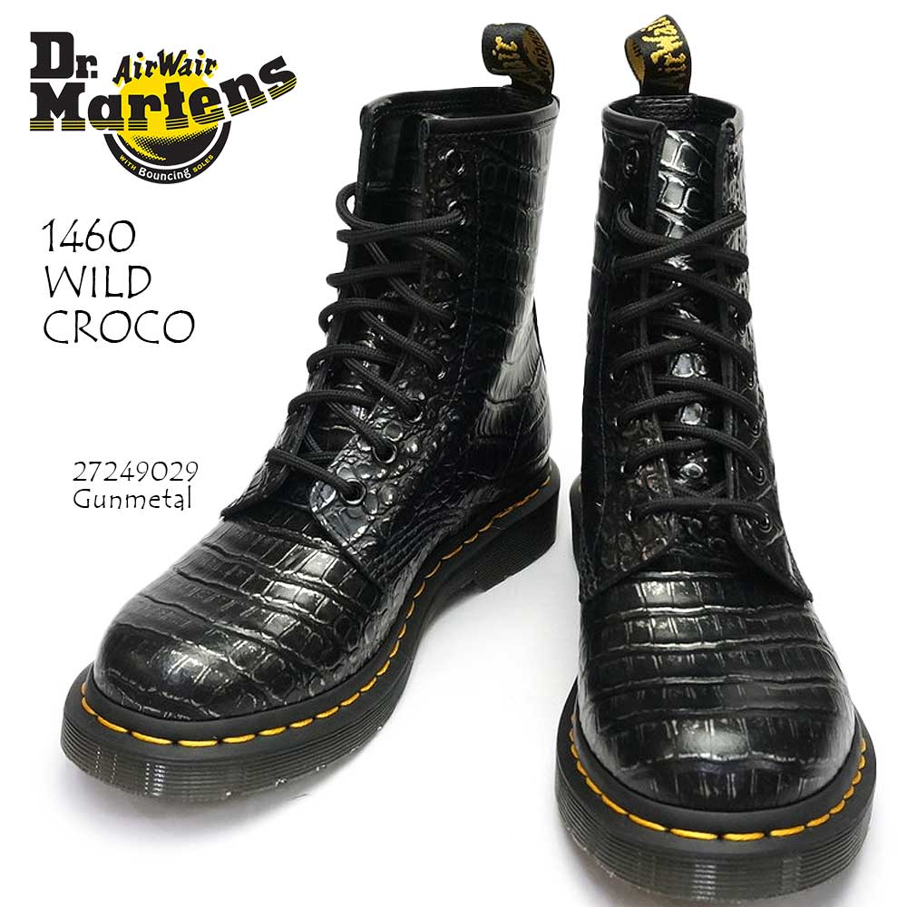 【あす楽】Dr.Martens レディース 1460 W ワイルドクロコエンボス 8ホール レザー レースアップ ショートブーツ ドクターマーチン CORE 1460 Wild Croco Emboss