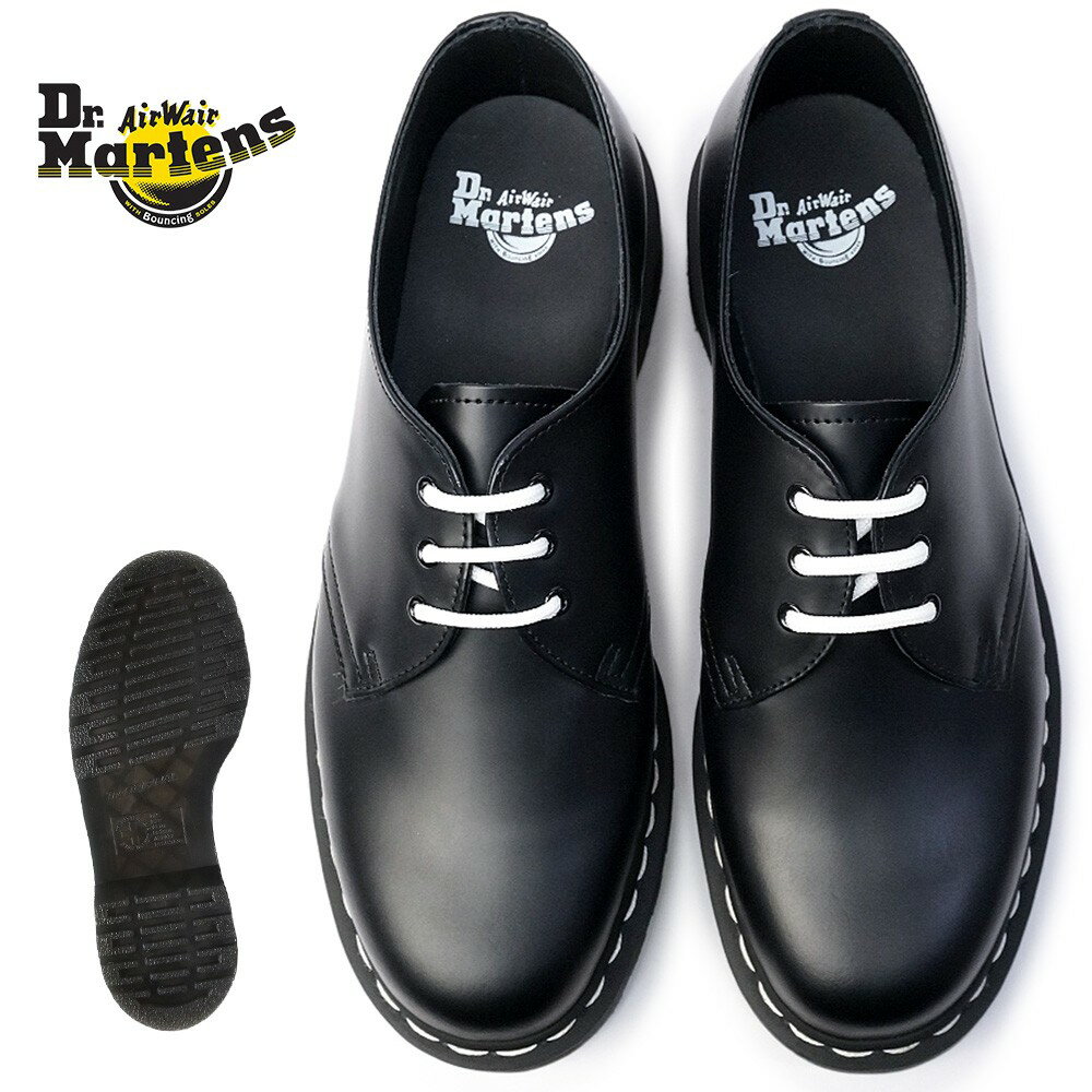 【あす楽】ドクターマーチン Dr.Martens 靴 1461WS ホワイトウェルト 正規品 3ホール 白ステッチ 1461Z 24757001 ラウンドトゥ CORE 1461 WHITE WELT