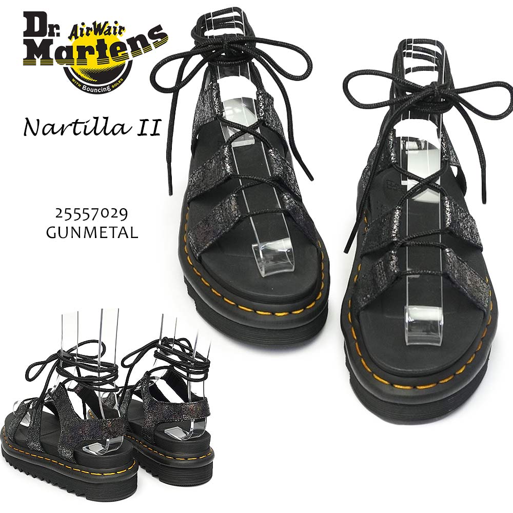 【あす楽】ドクターマーチン Dr.Martens レディース サンダル NARTILLA2 ナルティラ2 レースアップ 編上げ レザー 厚底 正規品 本革 ZEBRILUS NARTILLA II