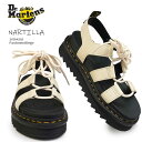 【あす楽】ドクターマーチン Dr.Martens レディース サンダル NARTILLA ナルティラ ベージュ レースアップ 編上げ レザー 厚底 正規品 本革 ZEBRILUS NARTILLA