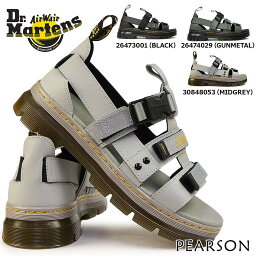 ドクターマーチン サンダル メンズ 【あす楽】ドクターマーチン Dr.Martens サンダル PEARSON ペアソン メンズ レディース レザー ベルトストラップ 面ファスナー 正規品 TRACT PEARSON SANDAL