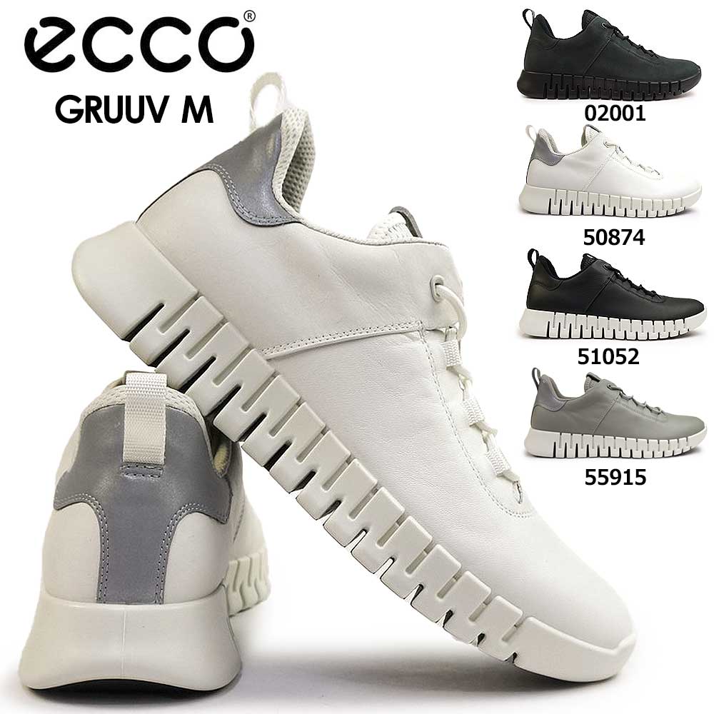 ウォーキングシューズ メンズ 【あす楽】エコー ECCO 靴 レザースニーカー メンズ 525204 GRUUV M ウォーキングシューズ 本革 カジュアルシューズ GRUUV M