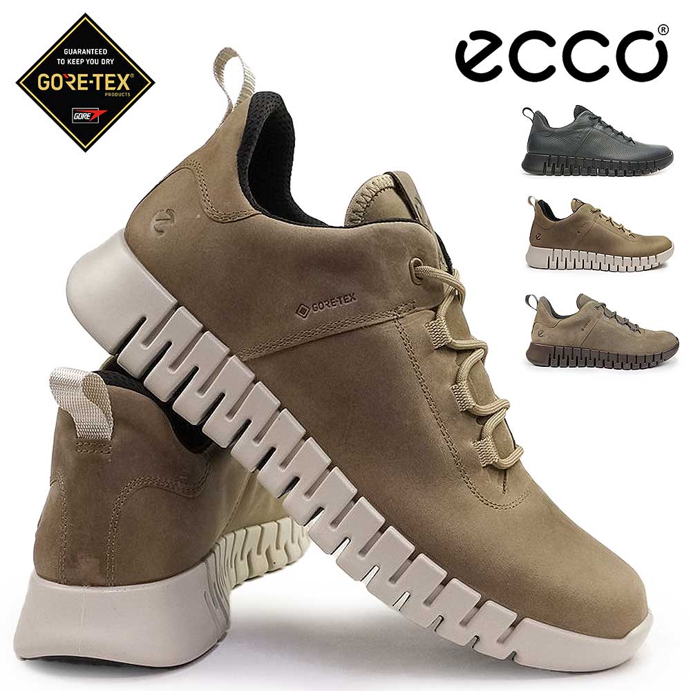 樂天商城 - ECCO 靴 メンズ レザー スニーカー 防水 525224 エコー GRUUV GORE-TEX