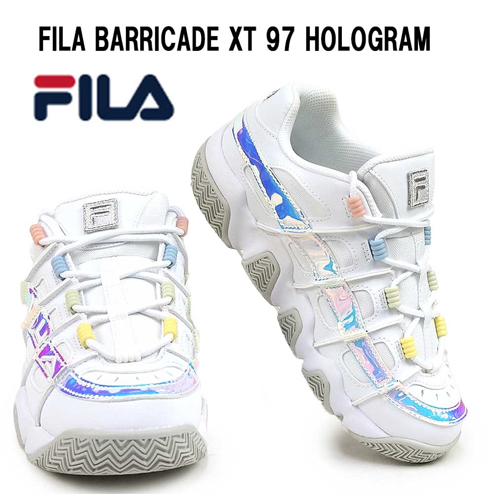 フィラ FILA 厚底スニーカー バリケード XT97 ホログラム WFW25058 レディース バスケットシューズ ダッドスニーカー BARRICADE LEOPARD XT97 25秋冬新作