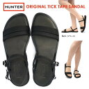 【あす楽】ハンター HUNTER WFD1035LWB オリジナル ティッカー テープ サンダル レディース カジュアル ぺたんこ WOMENS ORIGINAL TICK TAPE SANDAL BLK