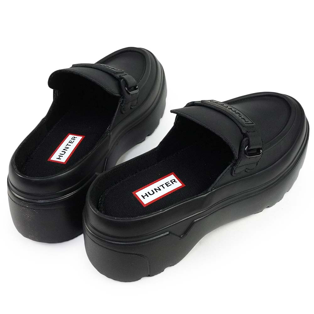 ハンター ミュール ローファー レディース 厚底 WFF3103LEA 耐水 レザー オールシーズン HUNTER W REFINED EXPLORER FLATFORM LOAFER MULE